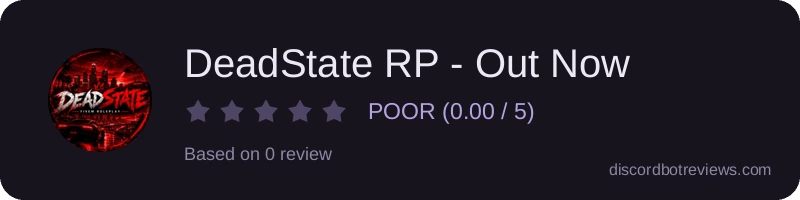 Rating widget preview for DeadState RP - Out Now