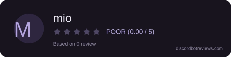 Rating widget preview for mio