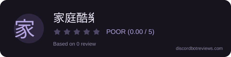 Rating widget preview for 家庭酷樂網