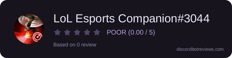 Rating widget preview for LoL Esports Companion#3044