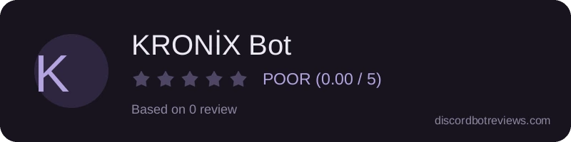 Rating widget preview for KRONİX Bot