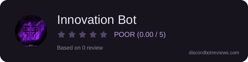 Rating widget preview for Innovation Bot