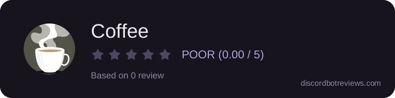 Rating widget preview for Coffee