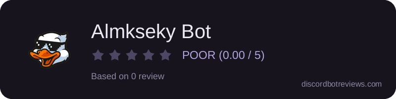 Rating widget preview for Almkseky Bot