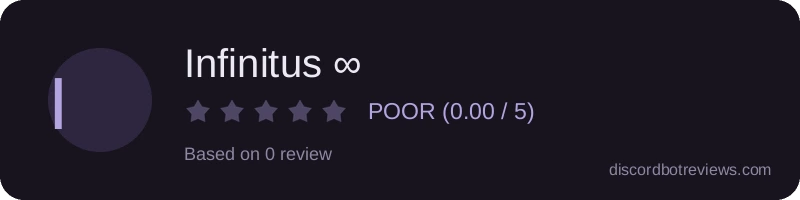 Rating banner for Infinitus ∞