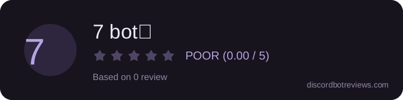 Rating banner for 7 bot🎆
