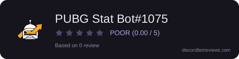 Rating widget preview for PUBG Stat Bot#1075