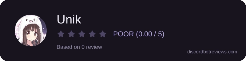Rating widget preview for Unik
