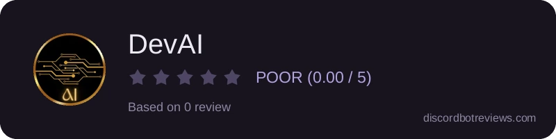 Rating widget preview for DevAI