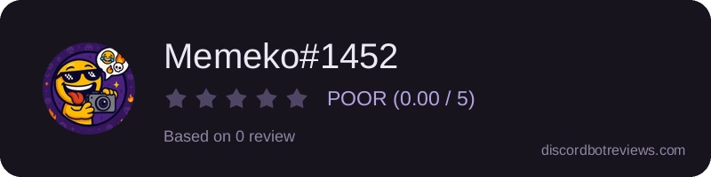 Rating widget preview for Memeko#1452
