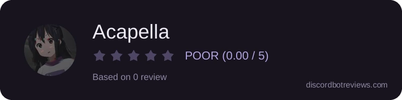 Rating widget preview for Acapella