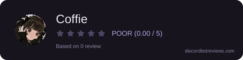 Rating widget preview for Coffie