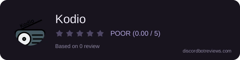 Rating widget preview for Kodio