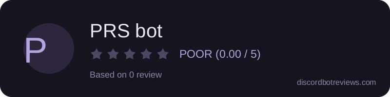 Rating widget preview for PRS bot