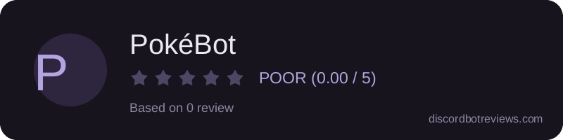 Rating banner for PokéBot