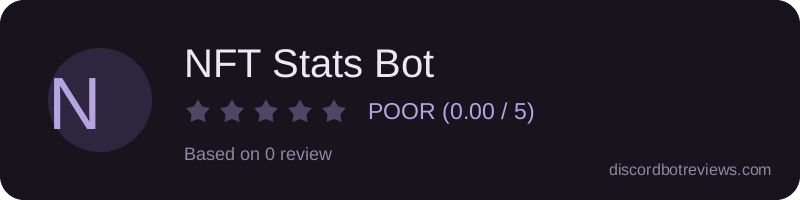 Rating widget preview for NFT Stats Bot