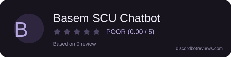 Rating widget preview for Basem SCU Chatbot