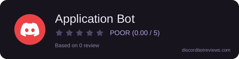 Rating widget preview for Application Bot