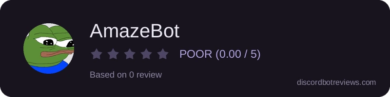 Rating banner for AmazeBot
