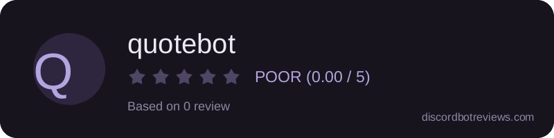Rating widget preview for quotebot