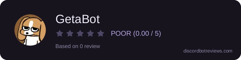 Rating widget preview for GetaBot