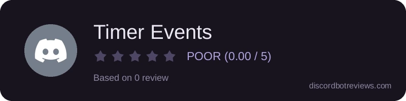 Rating widget preview for Timer Events