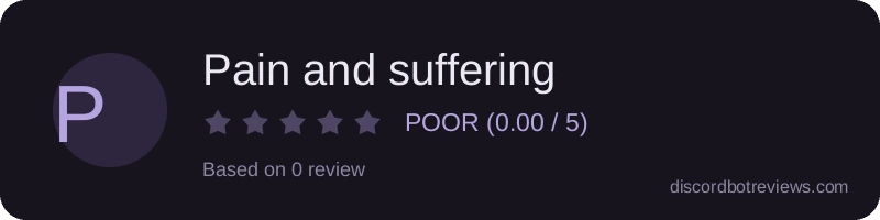 Rating widget preview for Pain and suffering 