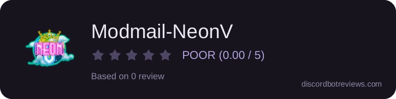 Rating banner for Modmail-NeonV
