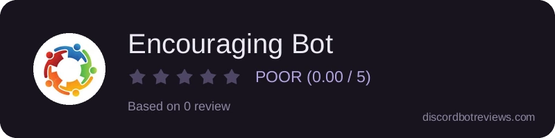 Rating widget preview for Encouraging Bot