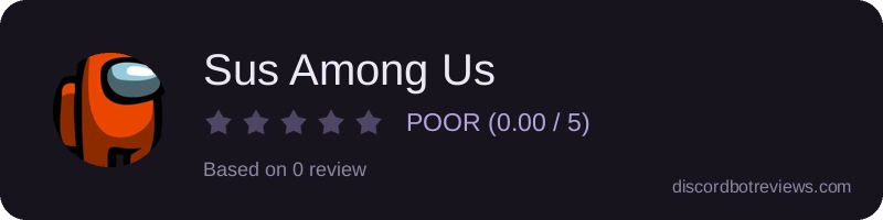 Rating widget preview for Sus Among Us