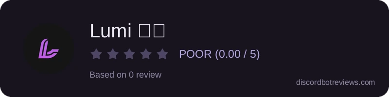 Rating widget preview for Lumi ルミ