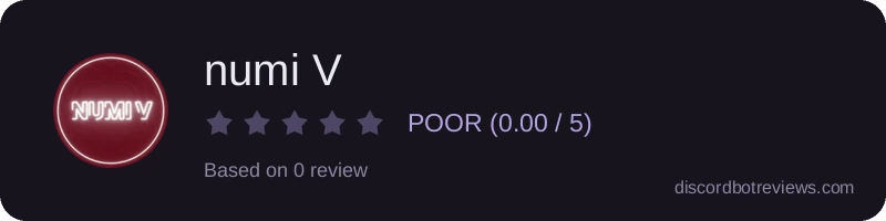Rating widget preview for numi V