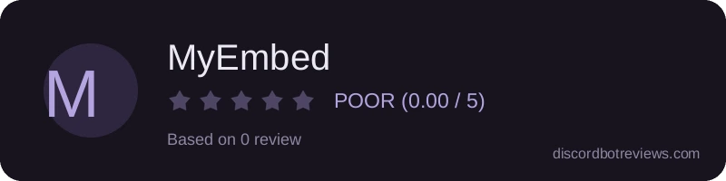 Rating banner for MyEmbed