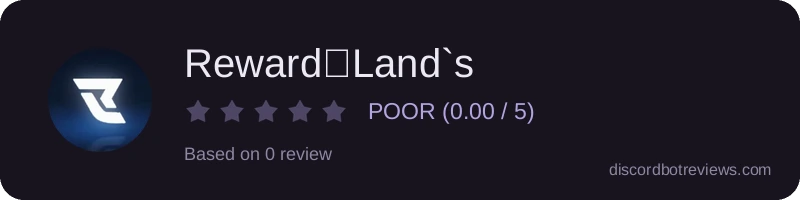 Rating banner for Reward┃Land`s