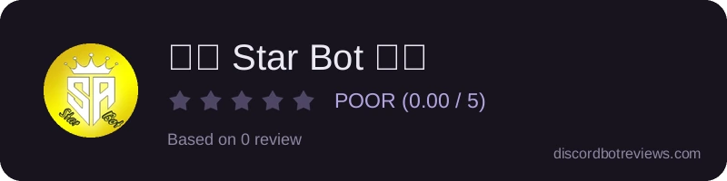 Rating banner for ☆★ Star Bot ★☆