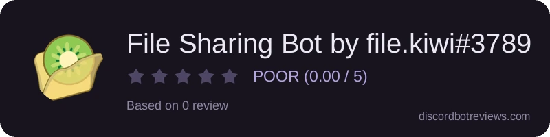 Rating widget preview for File Sharing Bot by file.kiwi#3789