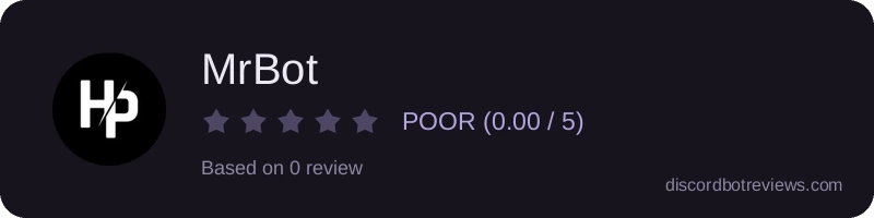 Rating widget preview for MrBot