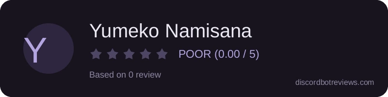 Rating widget preview for Yumeko Namisana