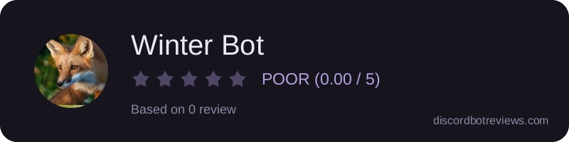 Rating widget preview for Winter Bot