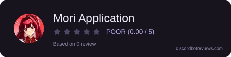 Rating widget preview for Mori Application