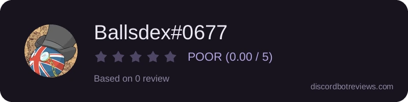 Rating widget preview for Ballsdex#0677