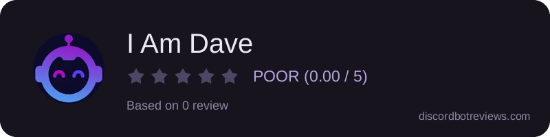 Rating widget preview for I Am Dave