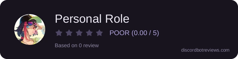Rating widget preview for Personal Role